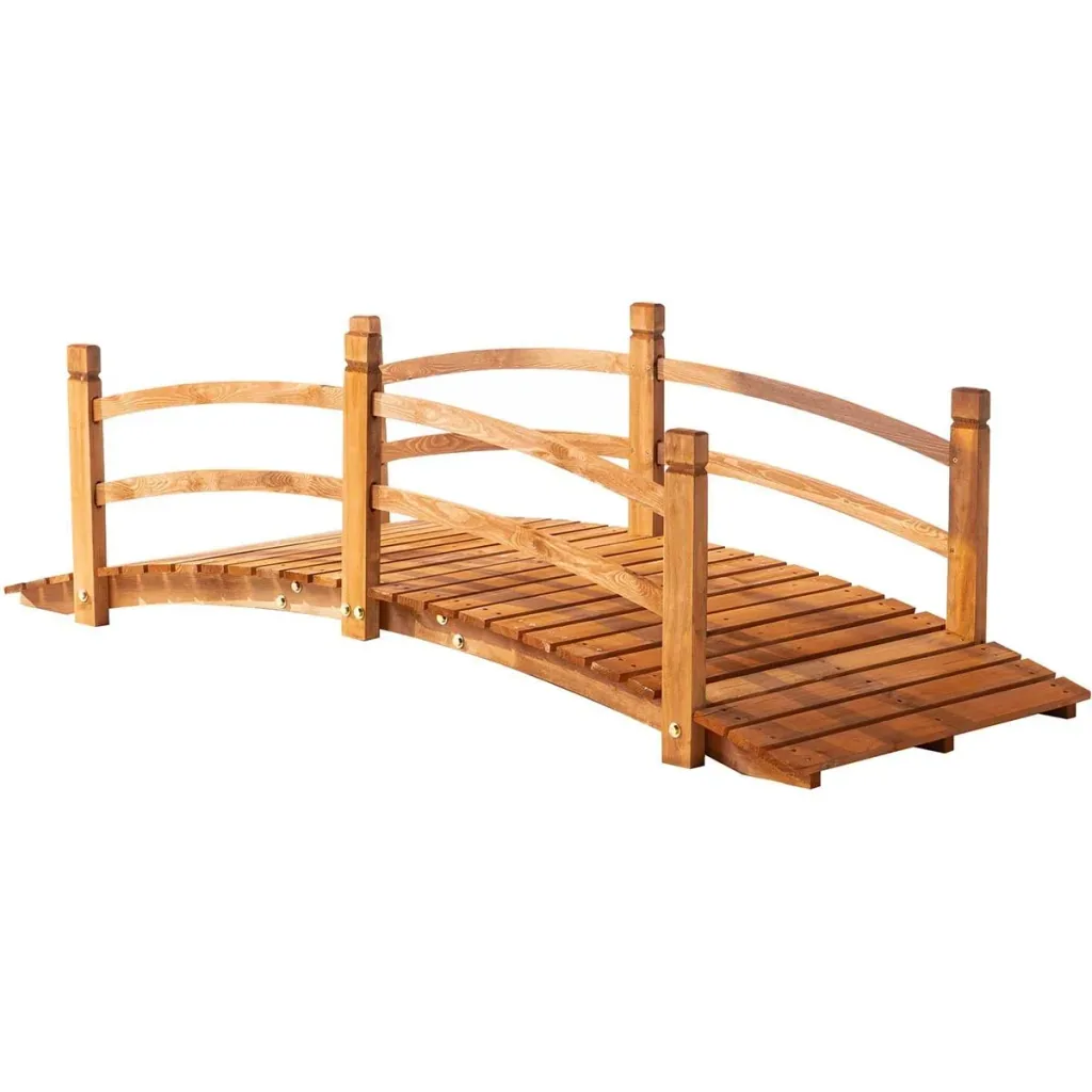 Gartenbrücke aus Holz 185 cm x 72 cm x 58 cm
