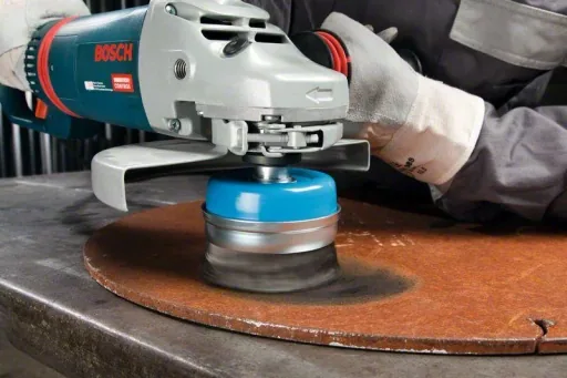 Topfbürste, gezopfter Stahldraht, 75 mm