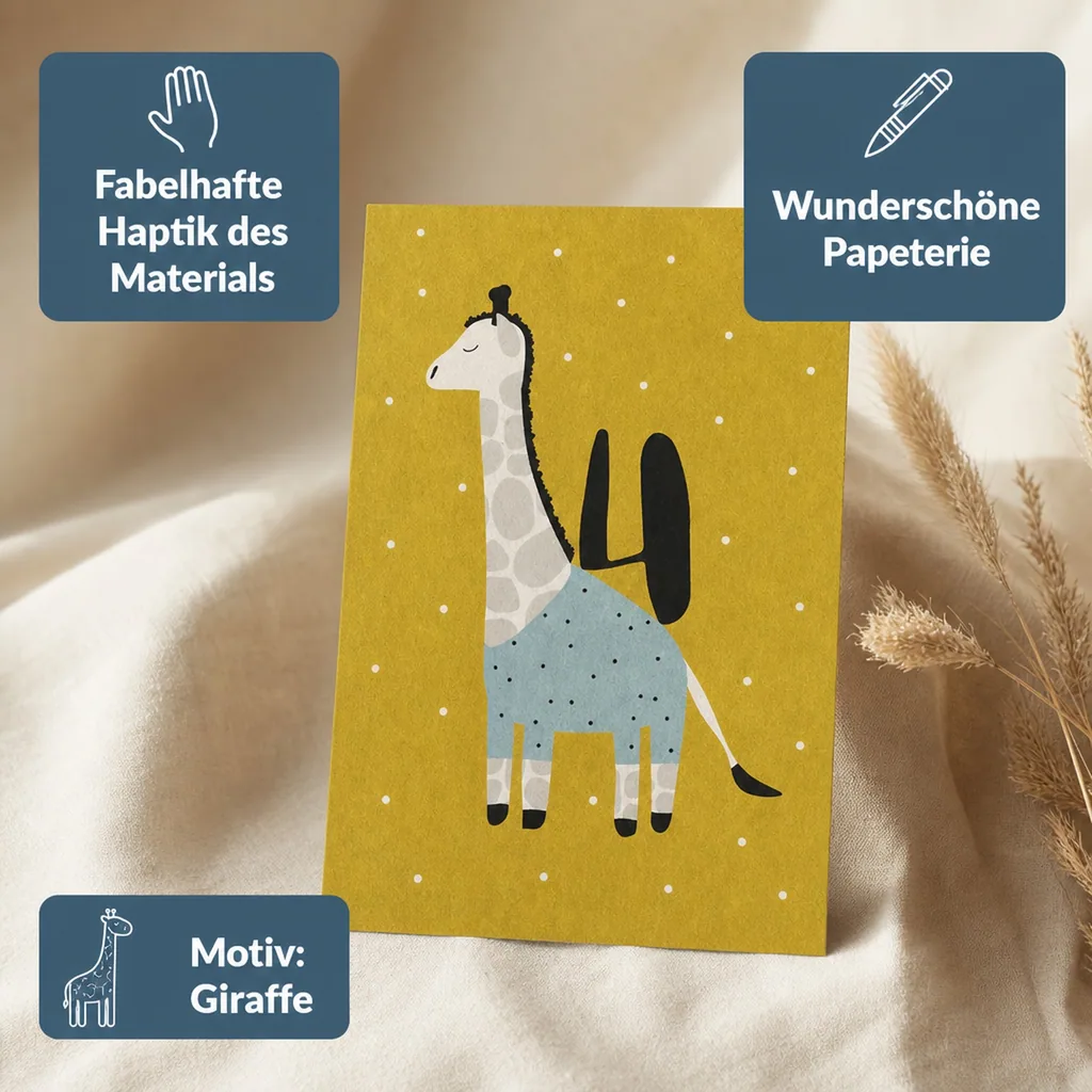 Ava & Yves Postkarte Giraffe "4"