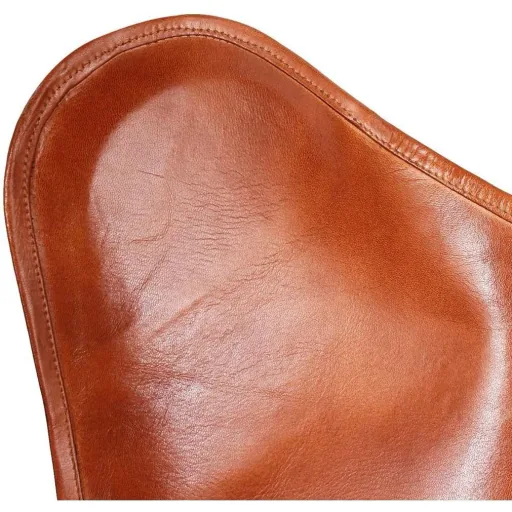 Schmetterlingsstuhl Echtleder braun
