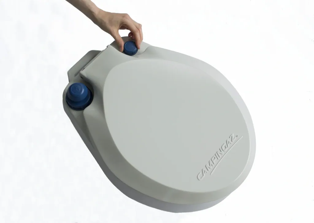 Portable Camping Toilette, antibakterielle Barriere, Chemie-Toilette mit Wasserspülung, 20 Liter Abwassertank