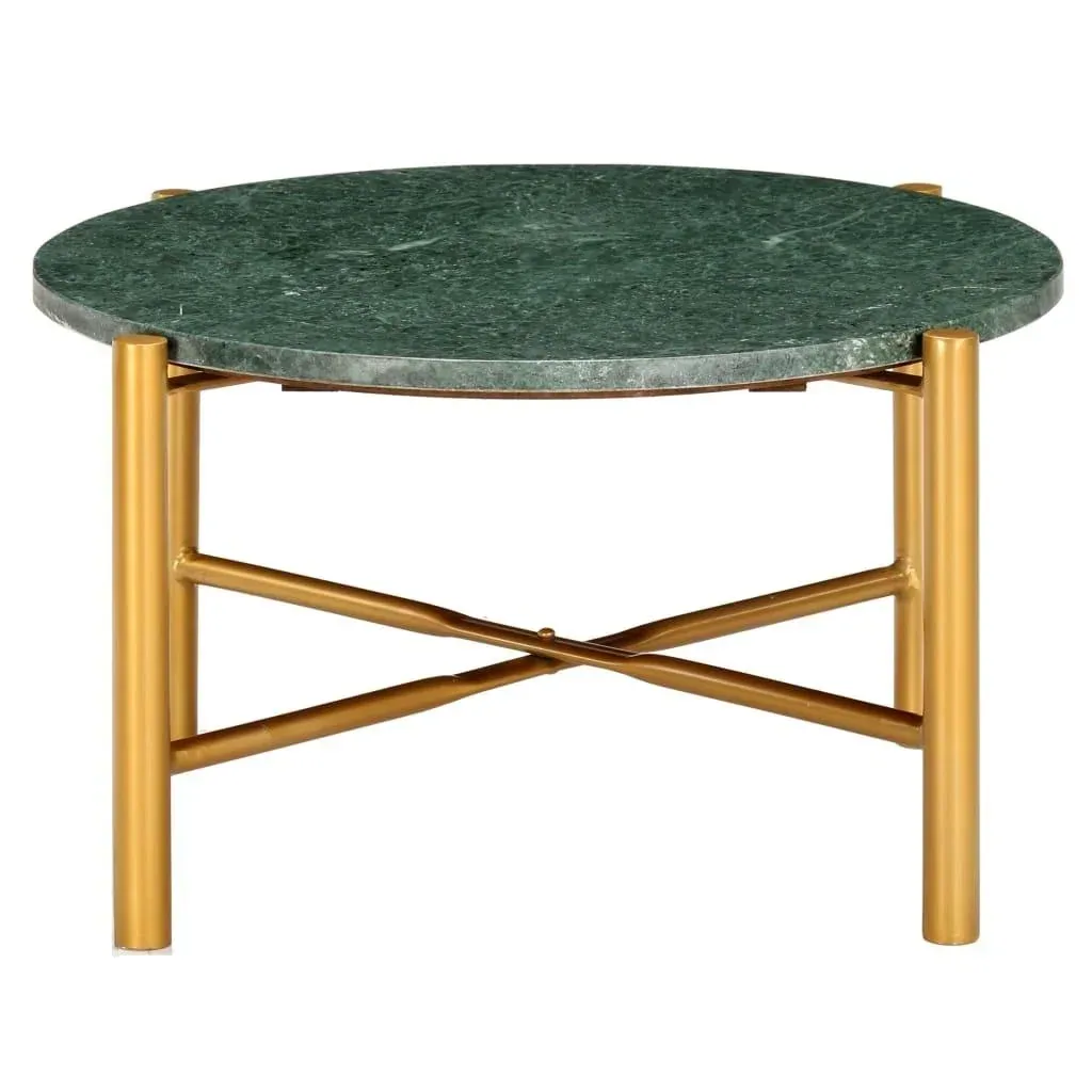 Couchtisch 60x60x35 cm Echtstein mit Marmorstruktur grün