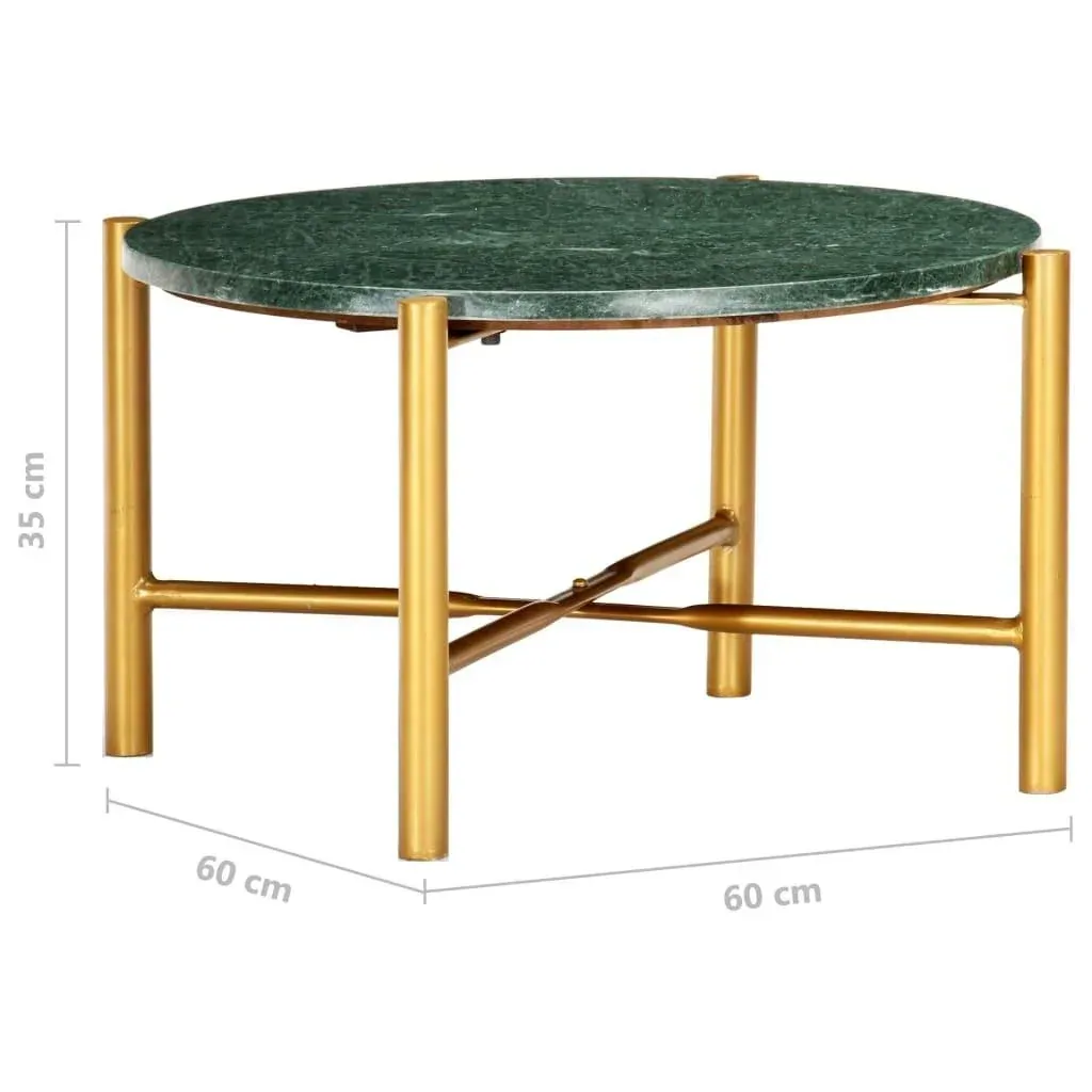 Couchtisch 60x60x35 cm Echtstein mit Marmorstruktur grün