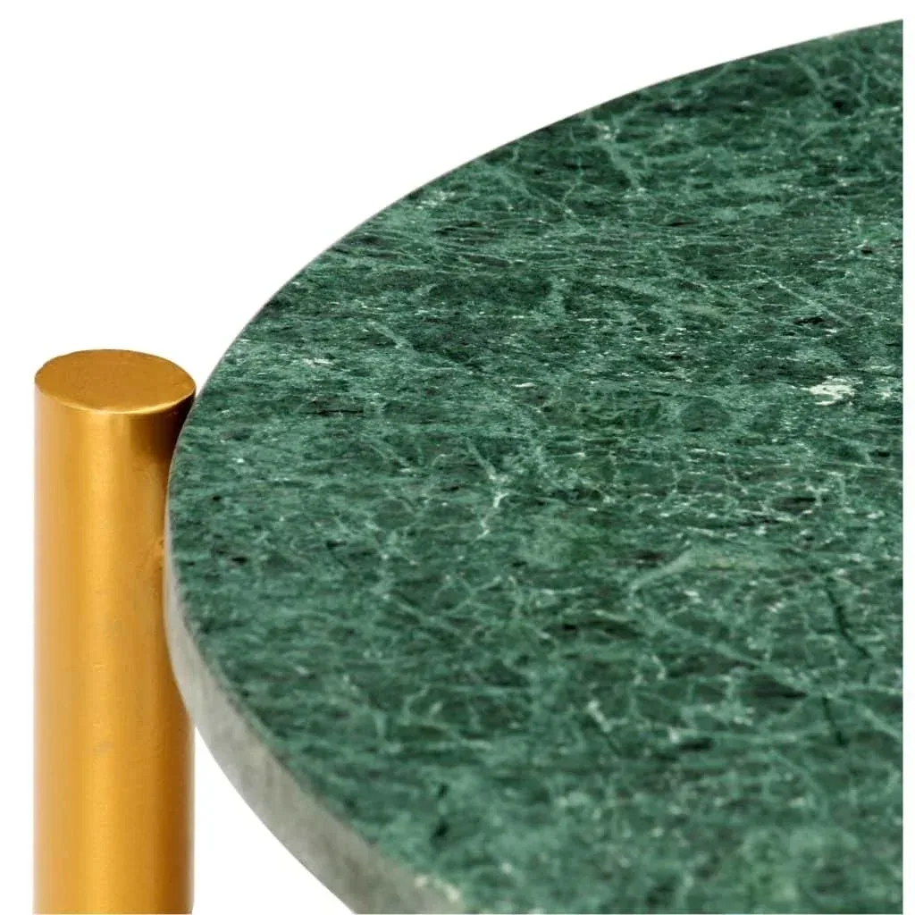 Couchtisch 60x60x35 cm Echtstein mit Marmorstruktur grün
