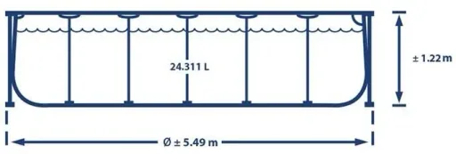 Prism Frame Pool 549 x 122 cm