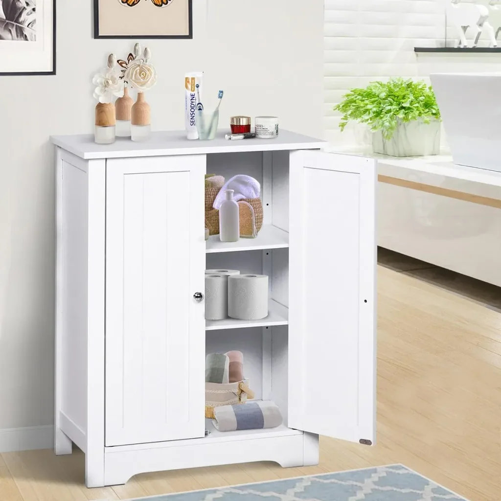 Badezimmerschrank mit 3 Fächer weiß