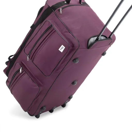 XXL Reisetasche Lila mit Trolleyfunktion 3 Rollen 160 LITER 85x43x44cm