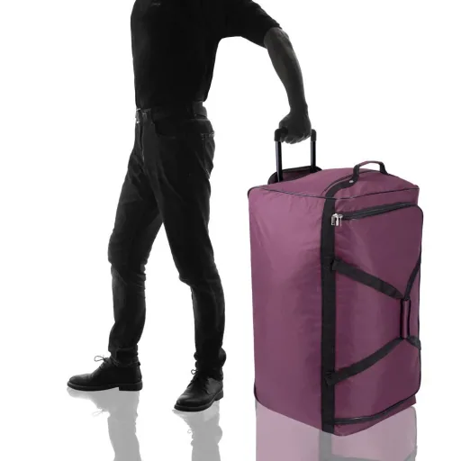 XXL Reisetasche Lila mit Trolleyfunktion 3 Rollen 160 LITER 85x43x44cm