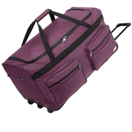 XXL Reisetasche Lila mit Trolleyfunktion 3 Rollen 160 LITER 85x43x44cm