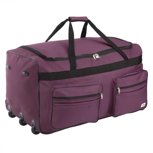 XXL Reisetasche Lila mit Trolleyfunktion 3 Rollen 160 LITER 85x43x44cm