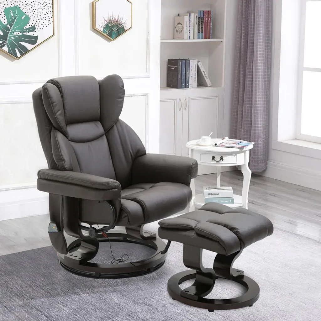 Massagesessel mit Fußhocker Heizfunktion