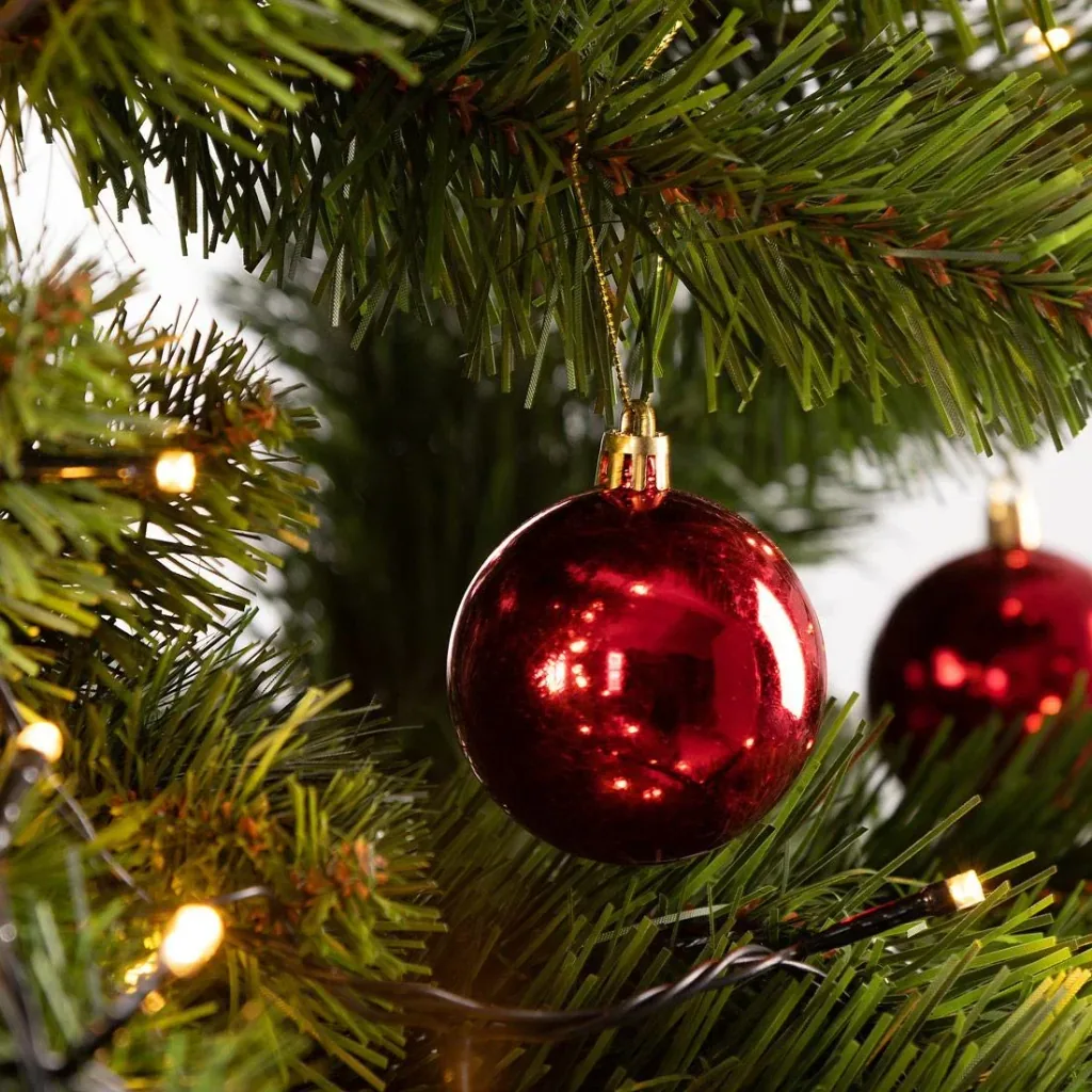Weihnachtskugeln - Weihnachtsbaumbeleuchtung - 24er Set Rot