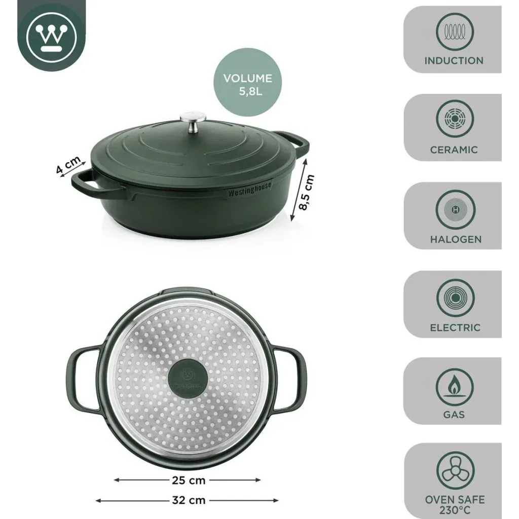 Performance Series Bratpfanne - Sauteuse - Backofen geeignet - 32 cm - Grün