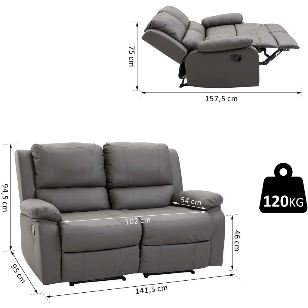 Doppelsofa mit Liegefunktion