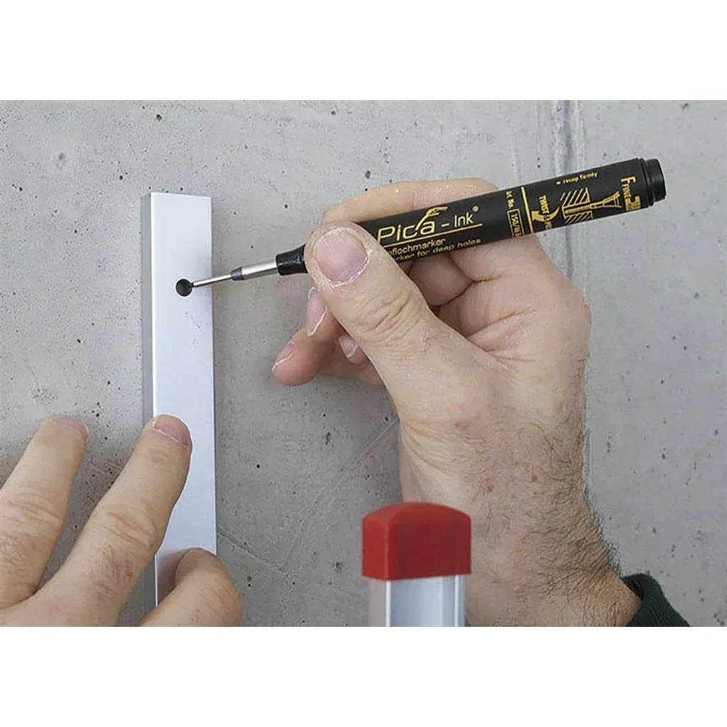 Textmarker 150/40 für tiefe Löcher - permanent - rot