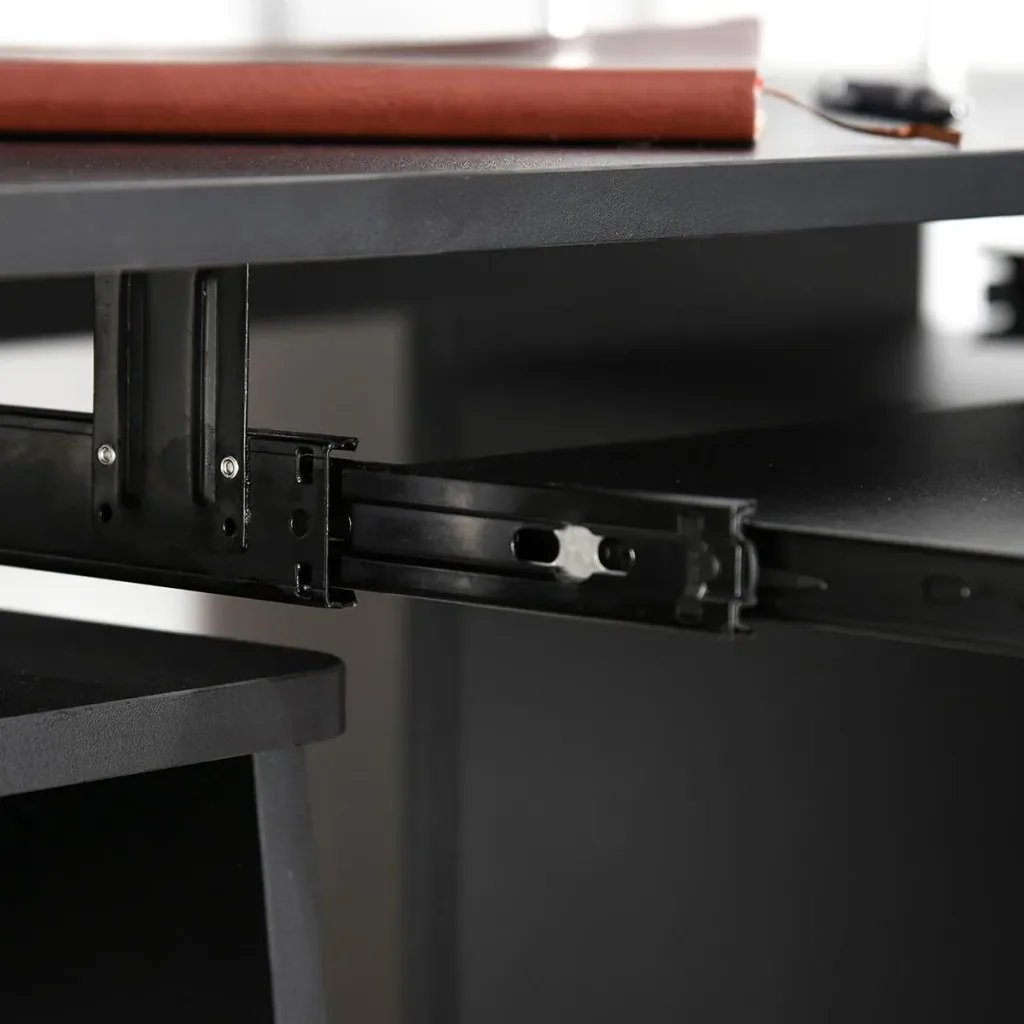 Computertisch mit 2 Schubladen Walnuss