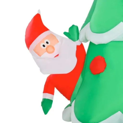 Aufblasbarer Weihnachtsbaum mit Weihnachtsmann Schneemann und Geschenkbox 210 cm
