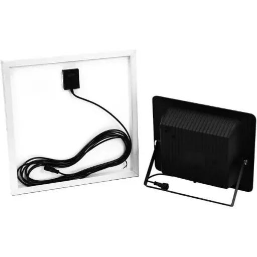 VT-60W Solar-Flutlicht mit Solarpanel - 1650 Lm - 6000K - Schwarz