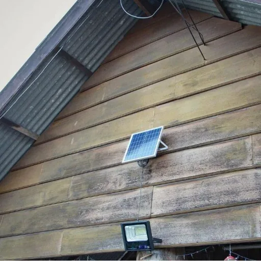 VT-60W Solar-Flutlicht mit Solarpanel - 1650 Lm - 6000K - Schwarz