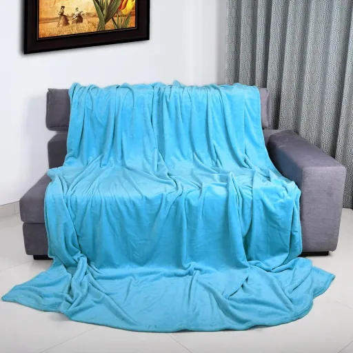 Premium-Decke 200x150cm - blau -
