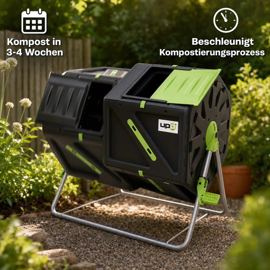 Trommel-Komposter 2 Kammern je 105 Liter