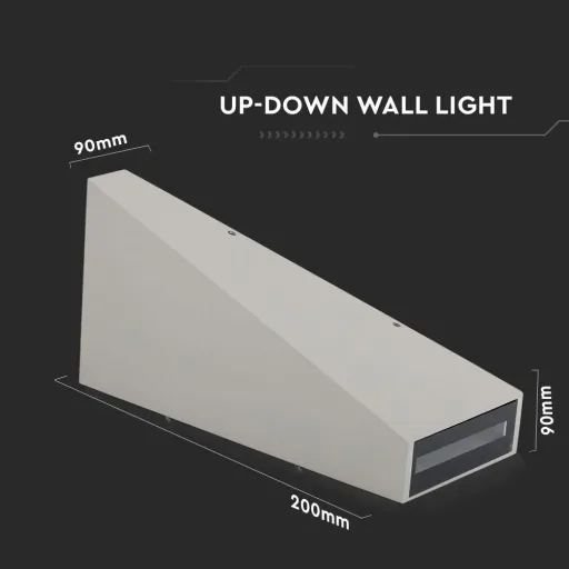 VT-826 LED-Wandleuchte - 4W - 3000K - 450 Lumen - Grau