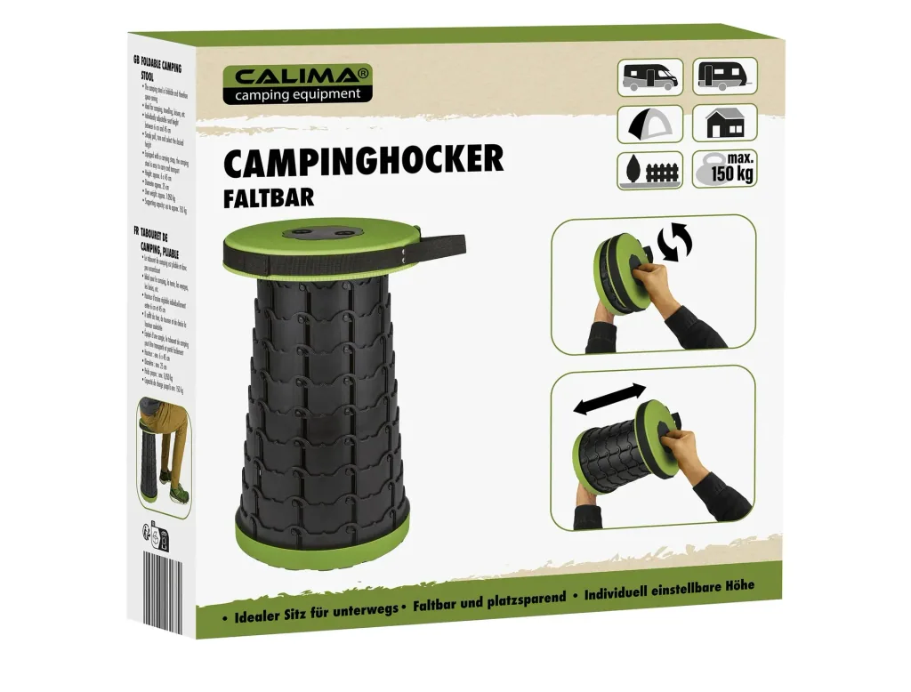 Camping Falthocker, Sitzfläche 25 cm, Tragkraft 150 kg