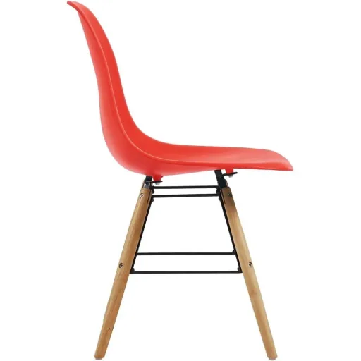 Esszimmerstühle 4-Sitzer Kunststoff rot