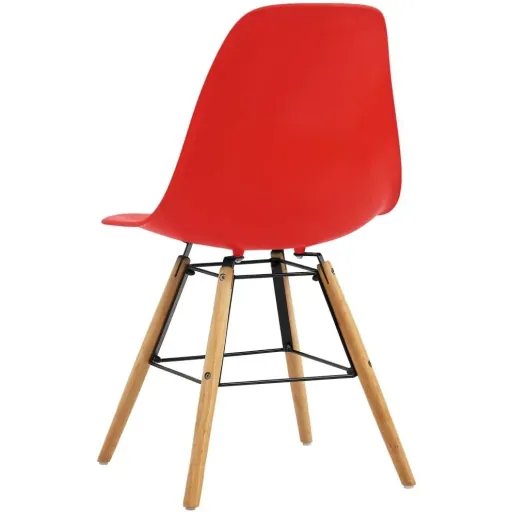 Esszimmerstühle 4-Sitzer Kunststoff rot