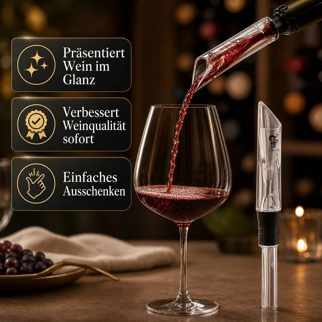 Weinausgießer - Crystal Areator, extra lang