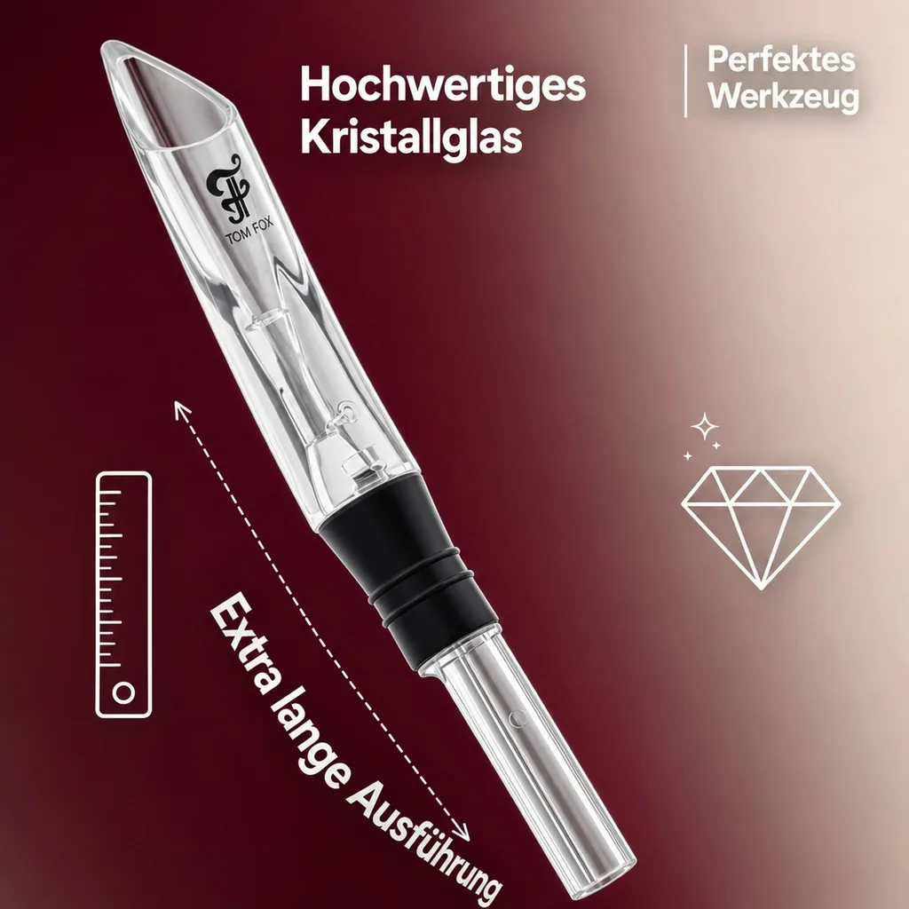 Weinausgießer - Crystal Areator, extra lang