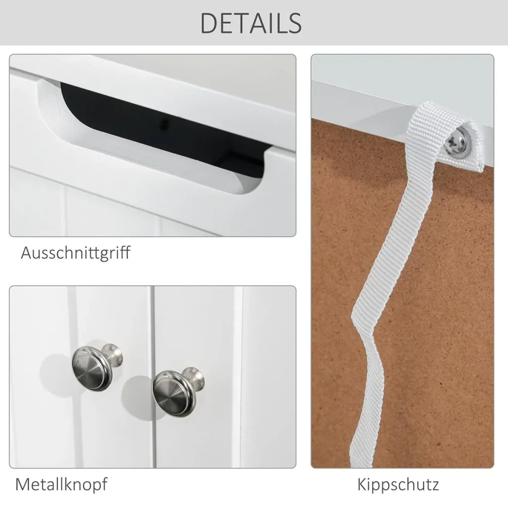Badezimmerschrank mit 2 Schubladen 1 Tür Schrank weiß
