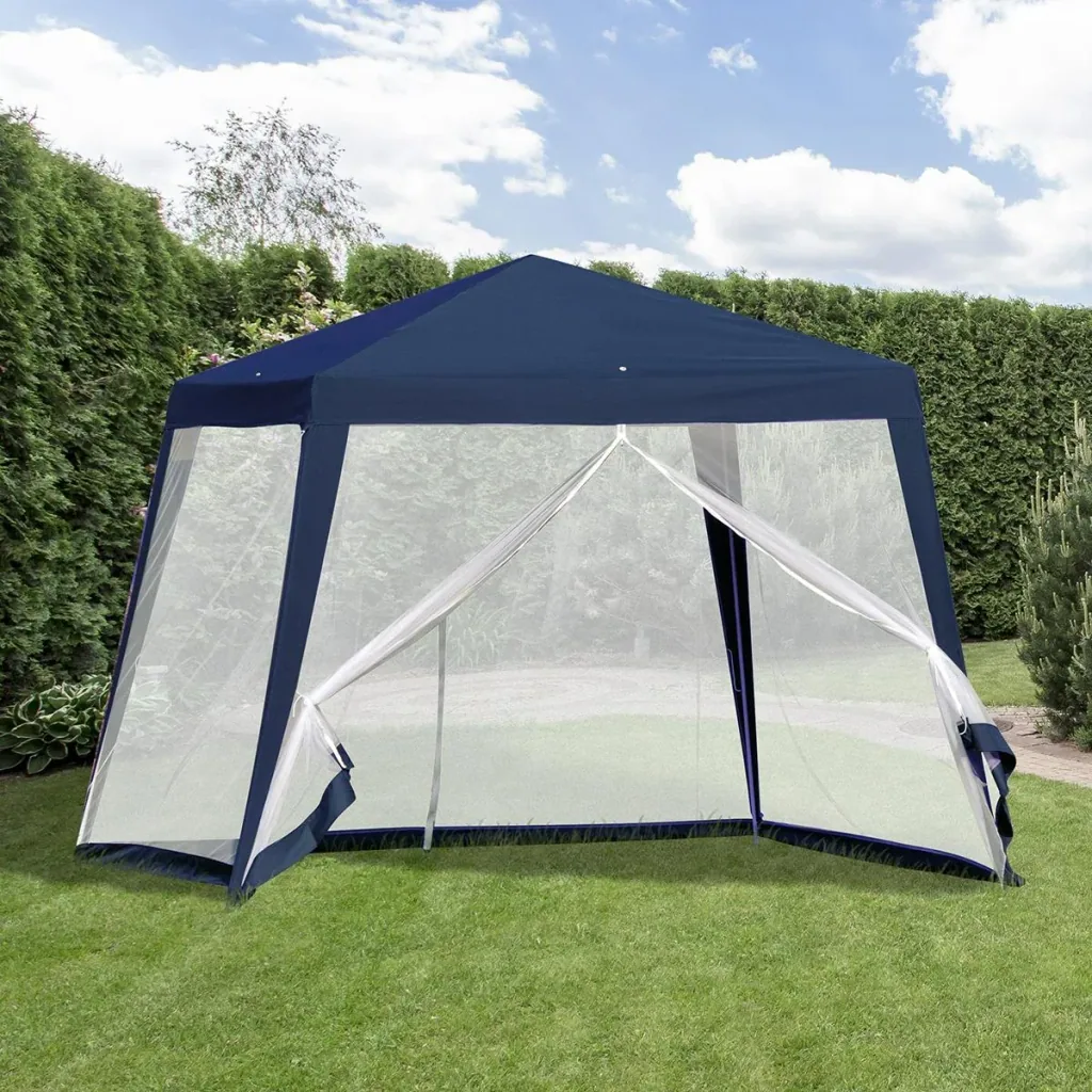 Pavillon mit Moskitonetz beige