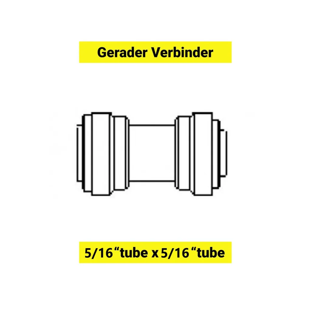 Schlauchverbinder - Gerader Verbinder 5/16"