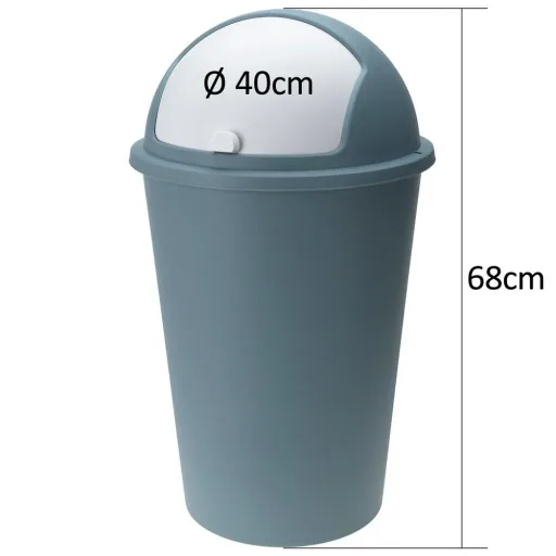 Abfallbehälter blau Kunststoff 50L