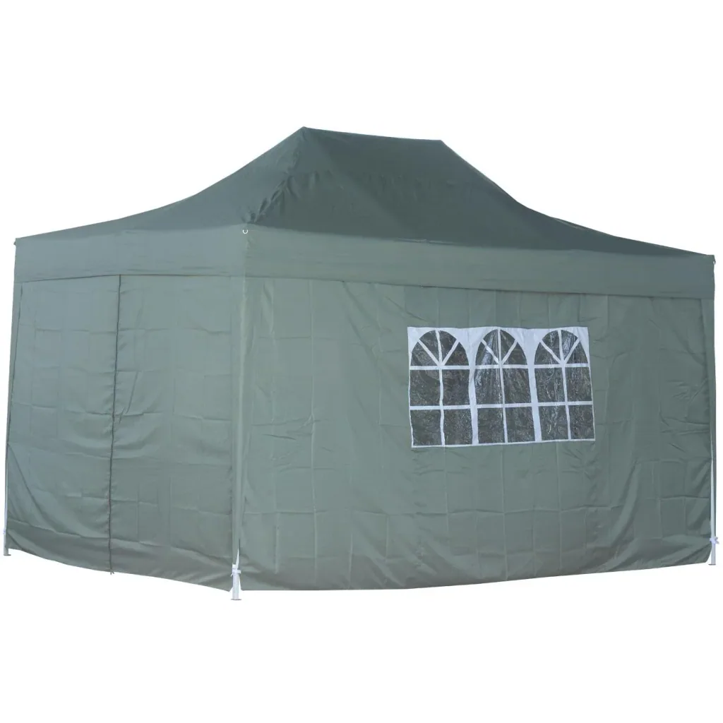 Faltpavillon inkl. 4 Seitenteilen Grün 3x4,5m Pavillon