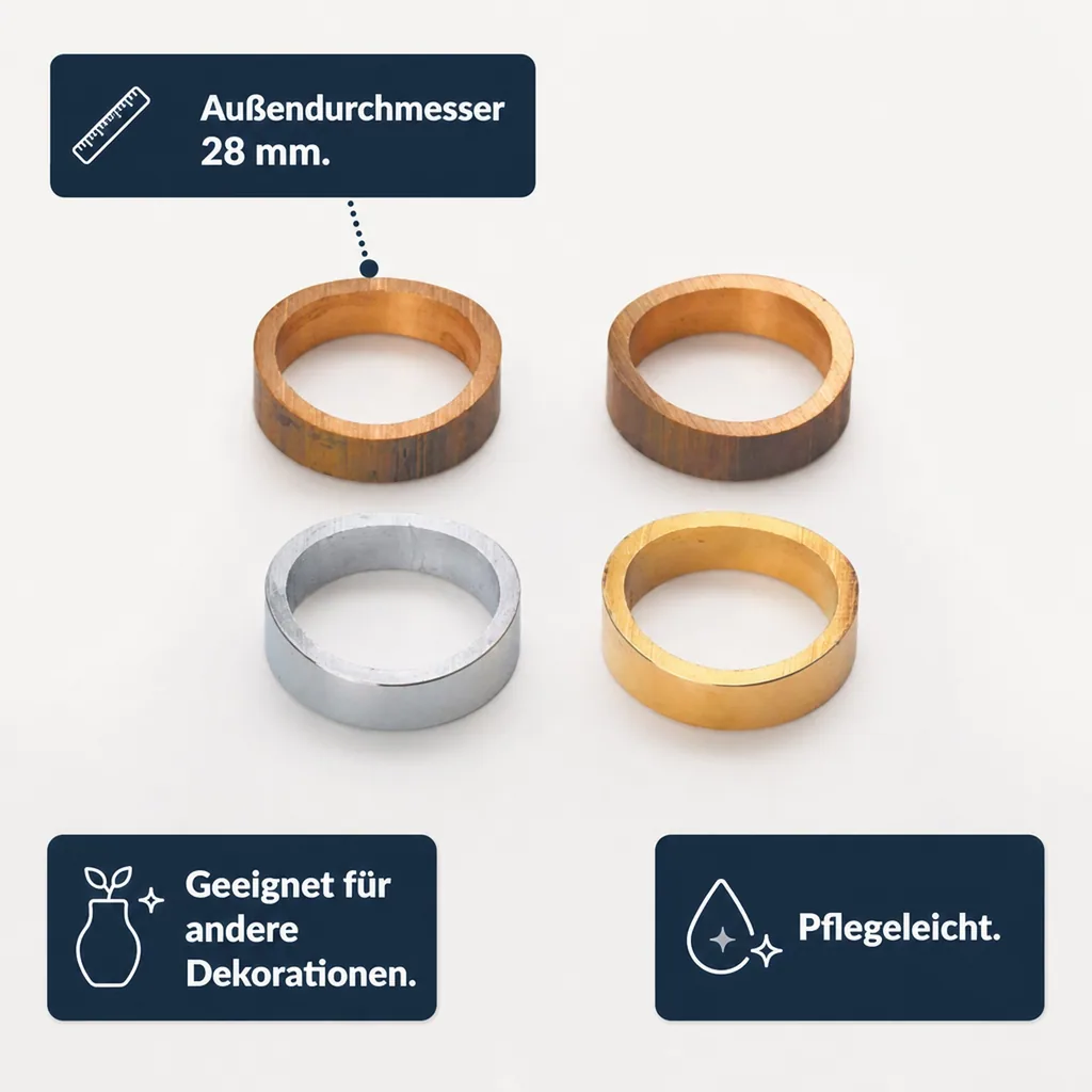 Distanzhülse für Rohrsäulen, verchromt