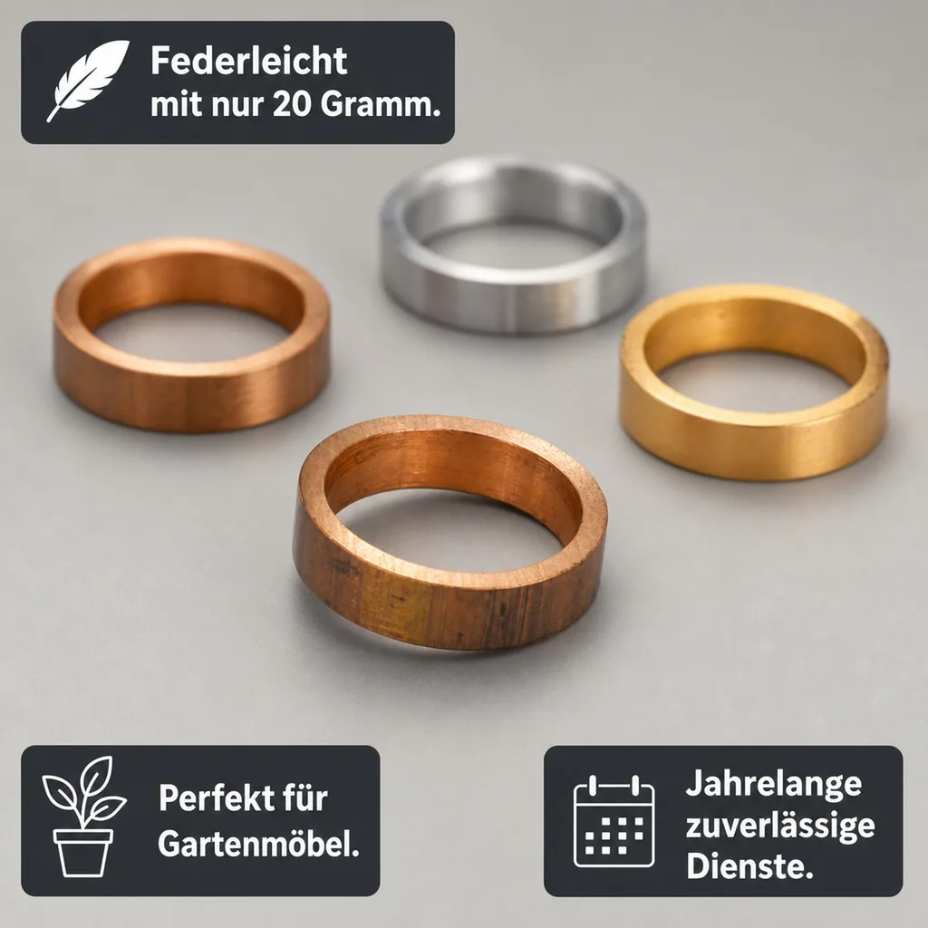 Distanzhülse für Rohrsäulen, verchromt