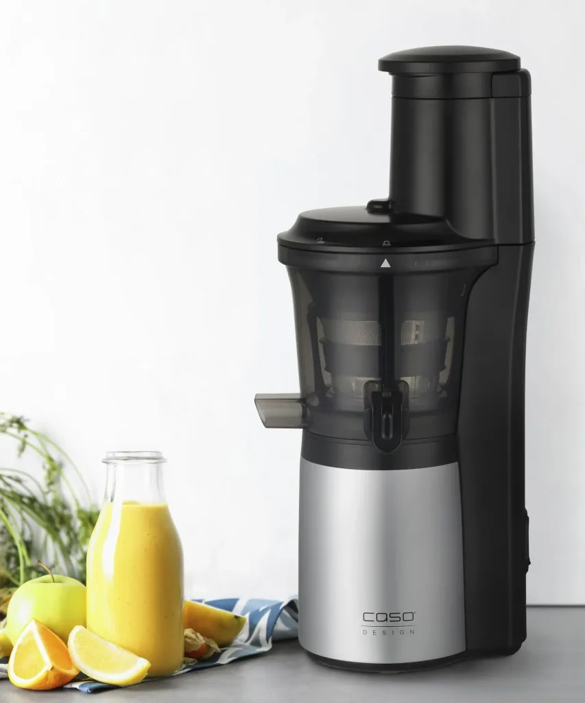 Entsafter, Design Slow Juicer "SJW 300", Edelstahl, Schwarz, 300 Watt