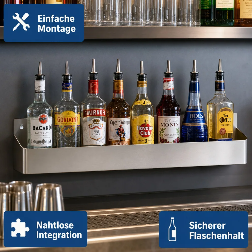 Flaschenregal, Speed Rack für 8 Flaschen, Profi-Flaschenhalter