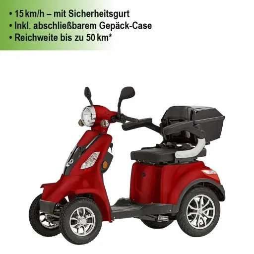 4-Rad E-Mobil Palermo 25 km/h rot