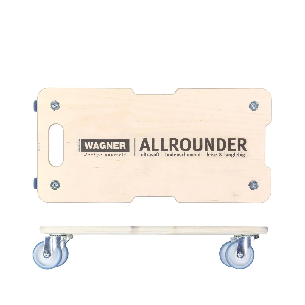 Transporthilfe MM 1325, 59 x 29 x 11 cm, softe Rollen Ø 75 mm, Rollenlager, Multiplex Birke FSC®, Tragkraft 300 kg