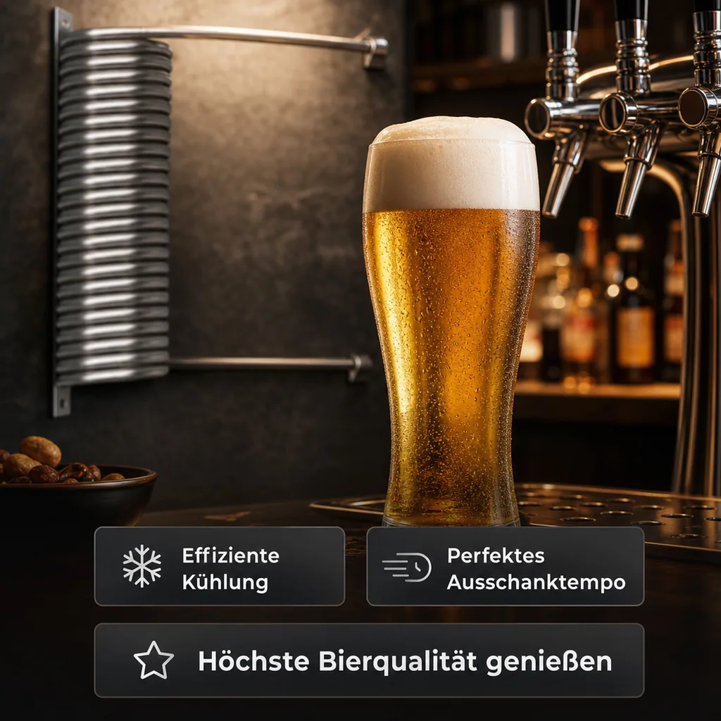 Bier Kühl- und Beruhigungsschlange aus CNS 6 x 6 cm eckig