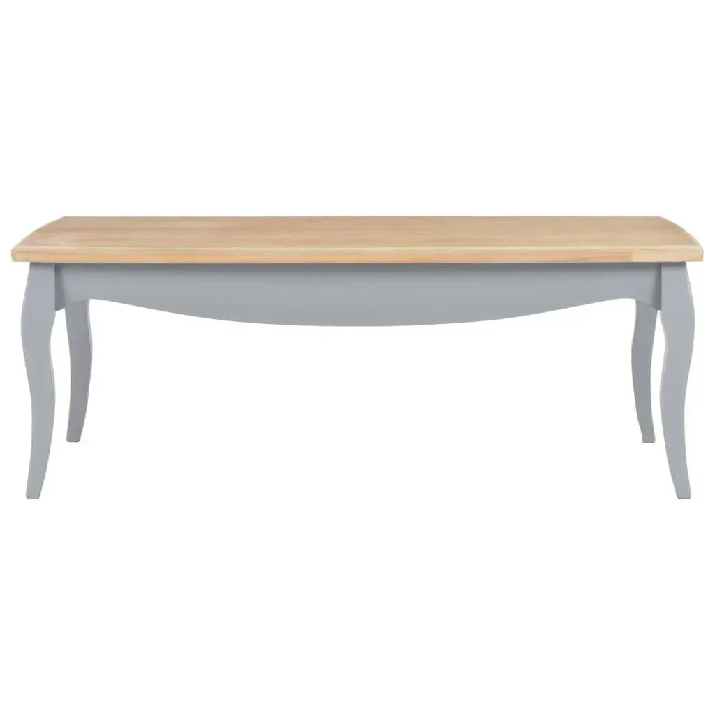 Couchtisch 110x60x40 cm Kiefer massiv grau und braun