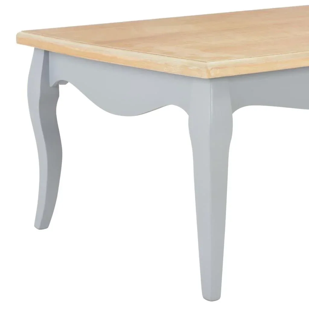 Couchtisch 110x60x40 cm Kiefer massiv grau und braun