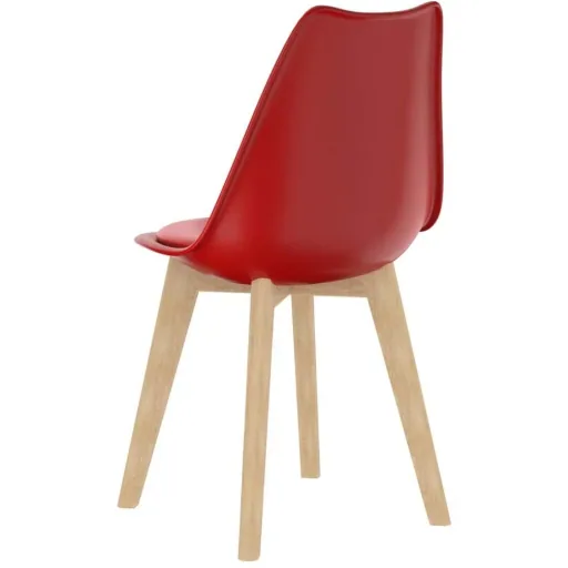 Esstischstühle 2tlg. Kunststoff rot