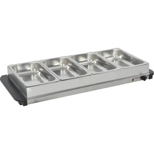 Buffetwärmer 400 W 4x2,5 L aus Edelstahl