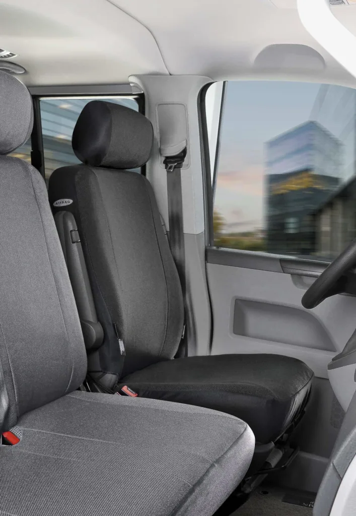 Passform Sitzbezüge VW T6 für Einzelsitz vorne aus Stoff ab Baujahr 07/2015 bis heute