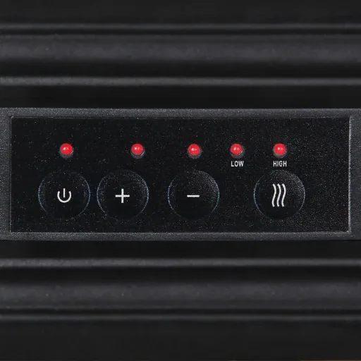 Elektrischer Kamin mit doppelter Tür mit Ventilator und Kamineffekt