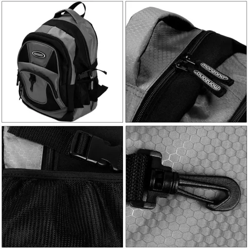 Rucksack 34L - 4 Fächer - Notebookfach - Geldfach - Flaschenhalter - Gurte